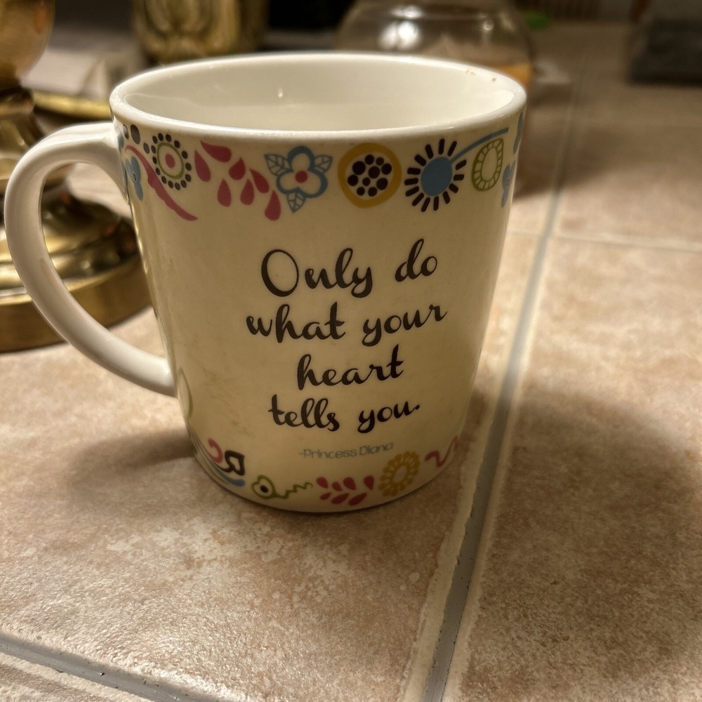 Cypress Home Vintage Sediment Mug Princess Diana Only Do What Your Heart